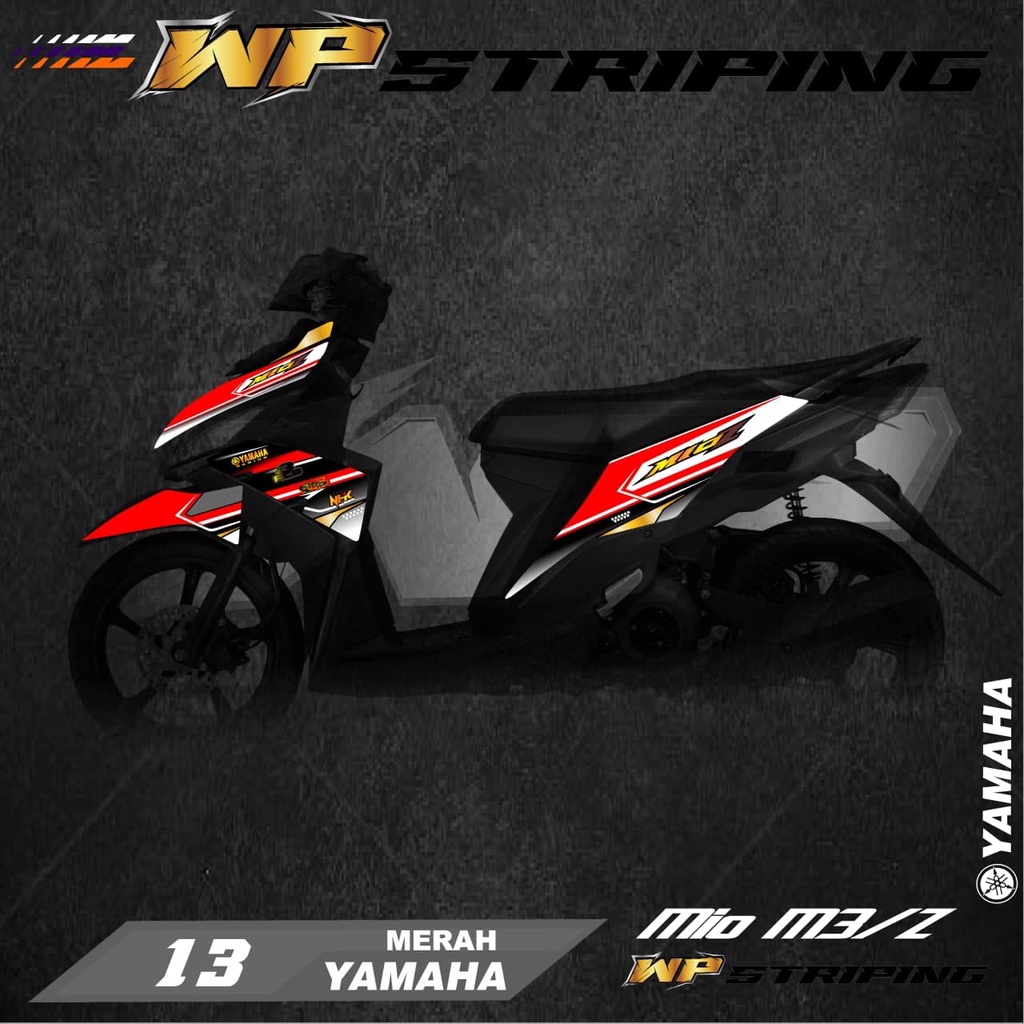 Stiker Striping MIO M3 / MIO Z / Sticker Variasi List Skotlet Motor Yamaha MIO M3 / MIO Z 13