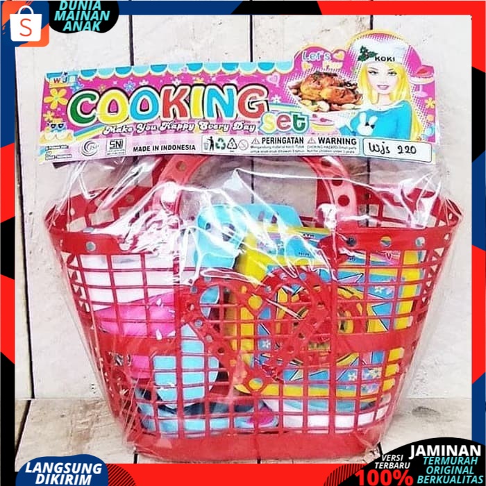 Mainan Anak Perempuan Cooking Set Keranjang Edukasi Masak-masakan Anak Edukatif SNI