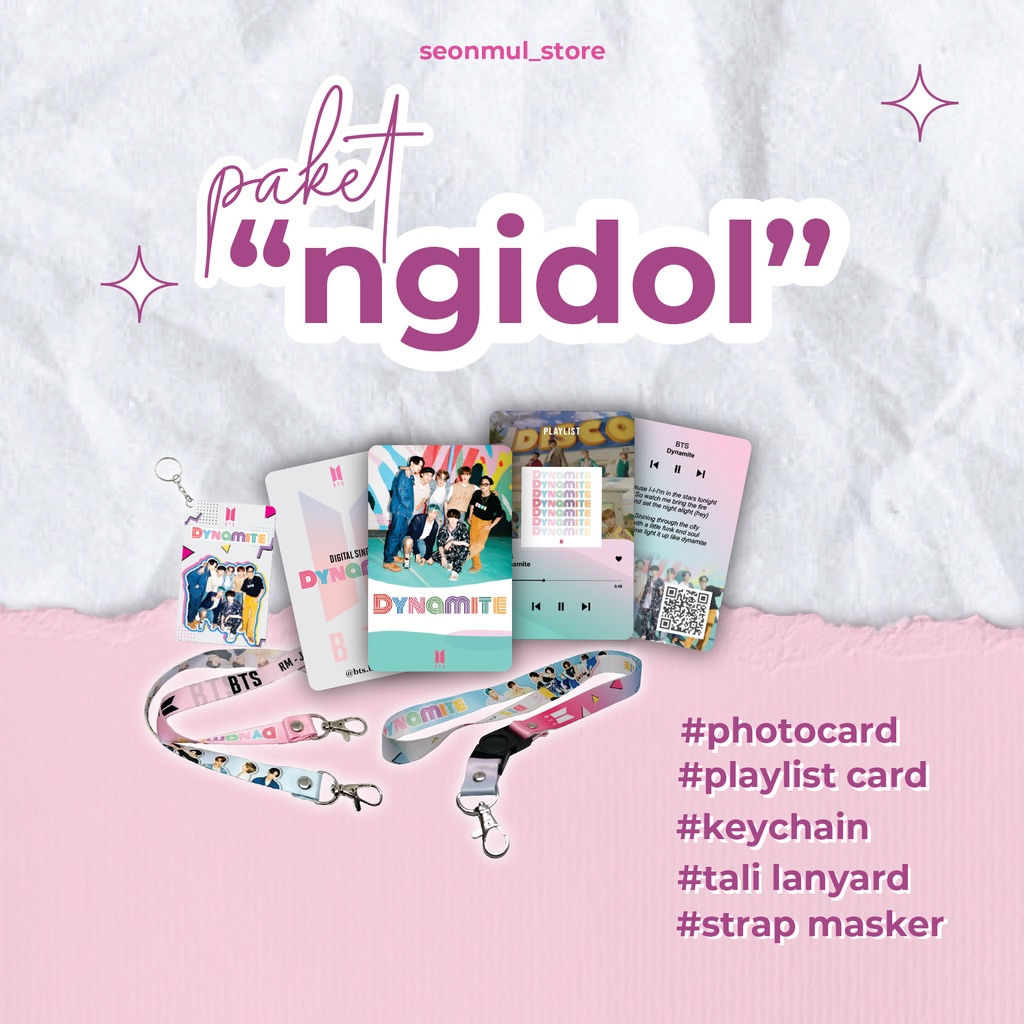 TERMURAH!!! [PAKET NGIDOL] PHOTOCARD PC BTS BLACKPINK RED VELVET AESPA / PLAYLIST CARD KPOP / TALI MASKER KPOP / GANCI KPOP