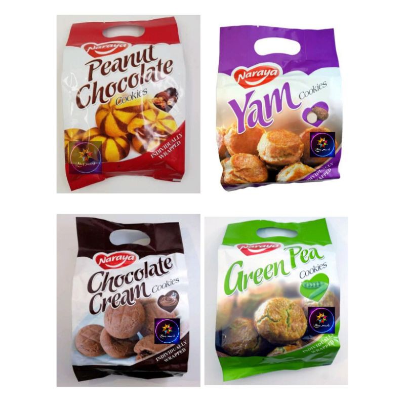 

naraya cookies chocolate/yam/green pea/peanut chocolate/280g/Import