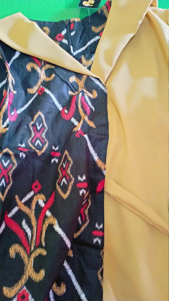 Tey-17 Batik Wanita Asj Sa Hrb026 Kenongo Kemeja Tosca Pendek