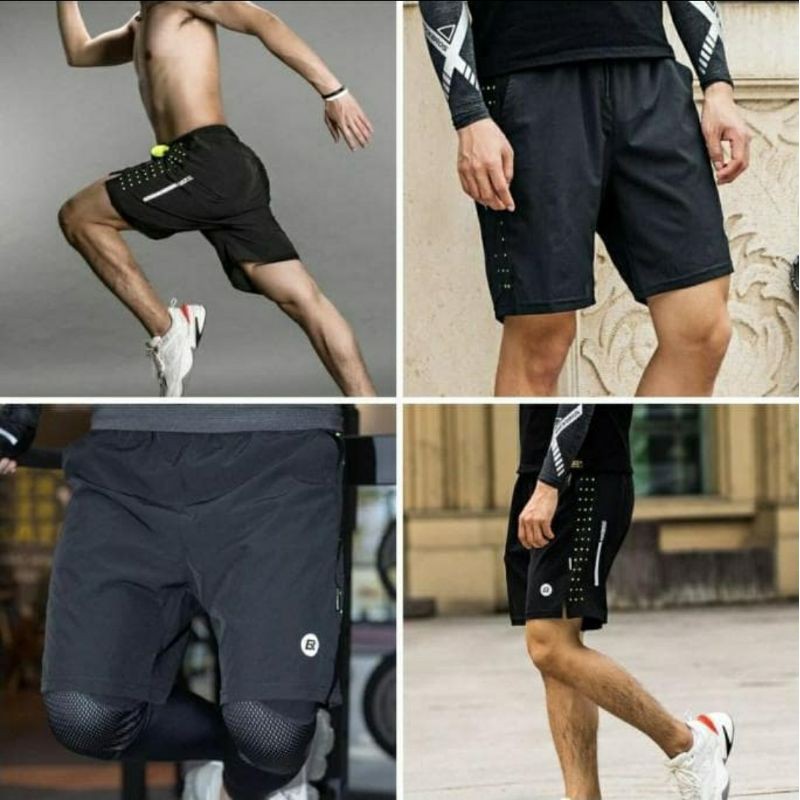 Rockbros LKK014 celana olahraga bersepeda Running Short Pants Sport Quick Dry