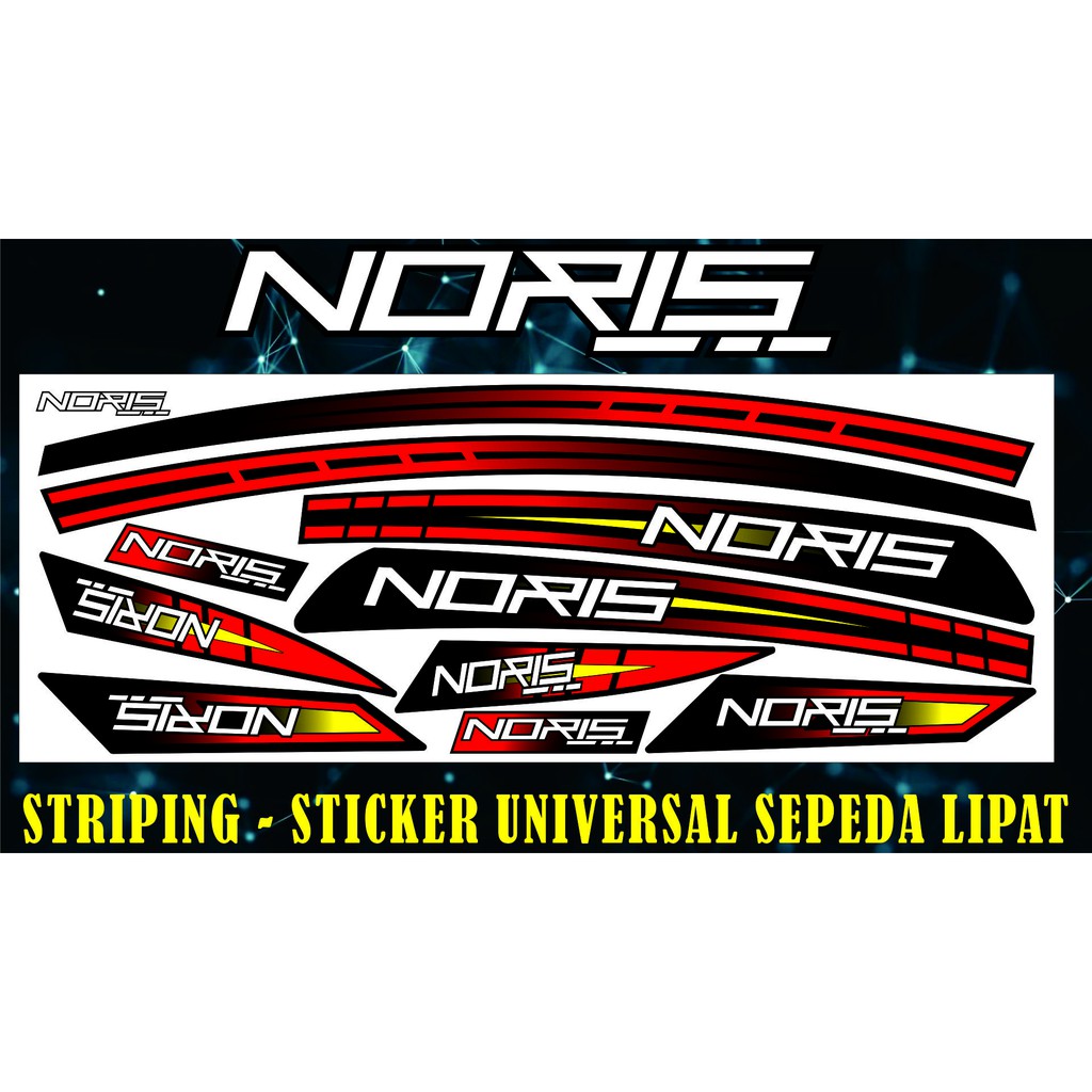 STRIPING SEPEDA LIPAT NORIS STICKER