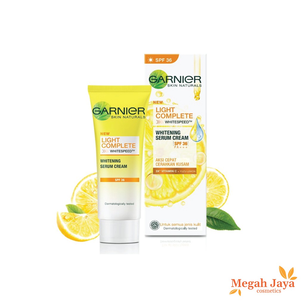 GARNIER LIGHT COMPLETE WHITE SPEED YUZU WHITENING SERUM CREAM SPF 36 [20 ML] @MJ