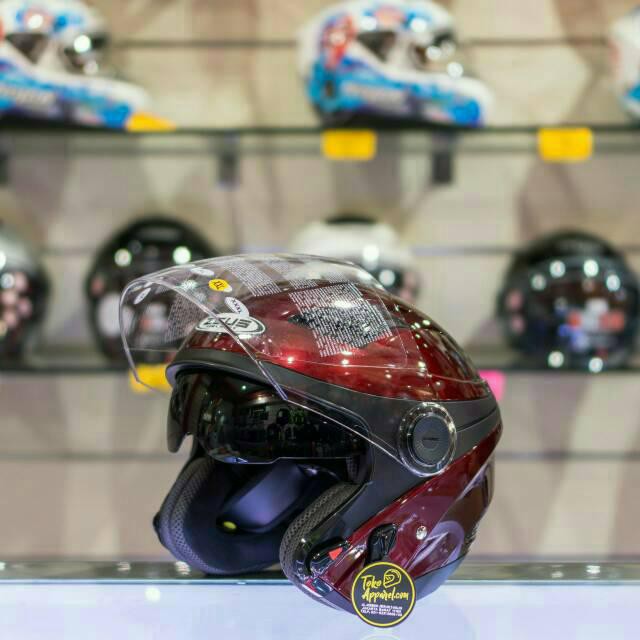 HELM HALF FACE ZEUS ZS610 MAROON