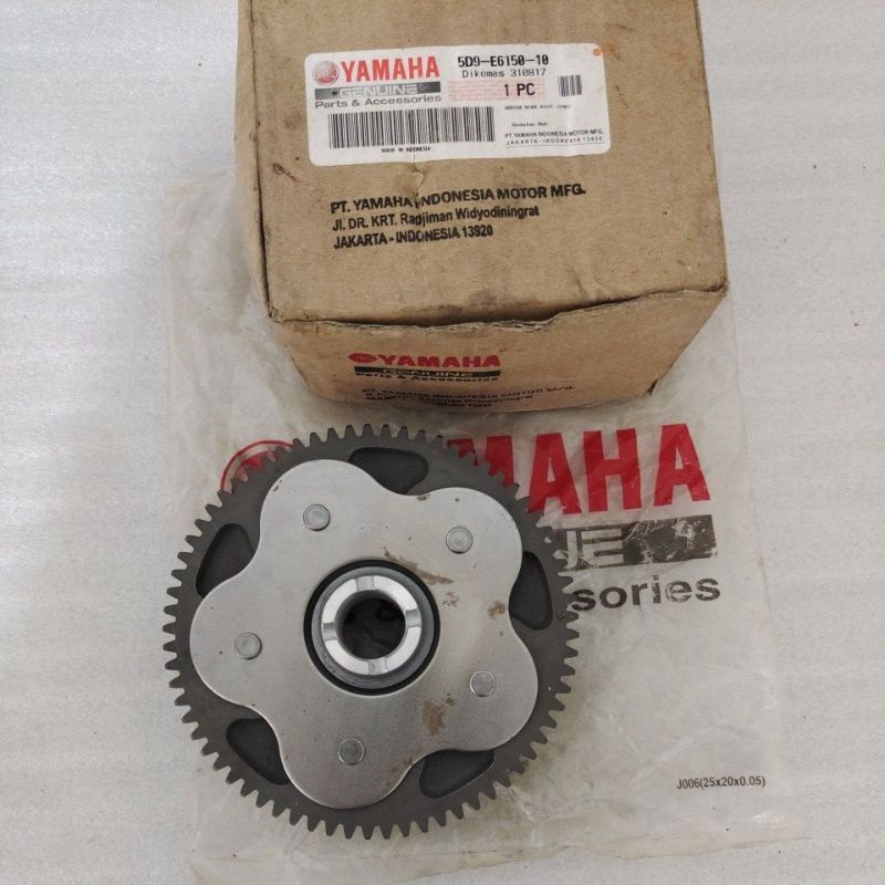 Rumah alumunium Kopling assy Driven Gear Assy Yamaha Jupiter Z 115 robot salib Original 5D9-E6150-10