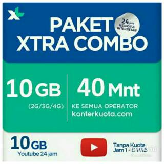 15 Gb 30gb Youtube Paket Internet Xl Combo Xtra Combo Shopee Indonesia