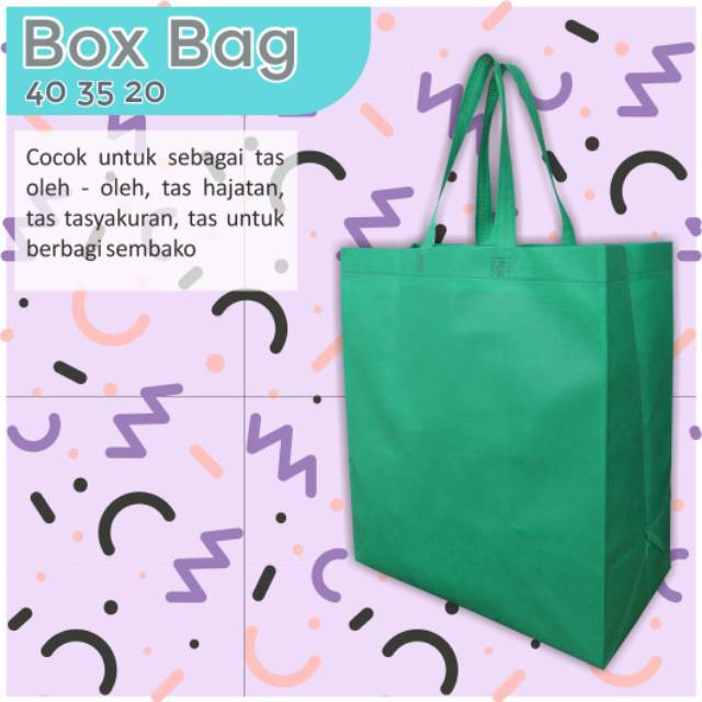 

[COD] Tas untuk sembako hijau polos 100gsm 403520