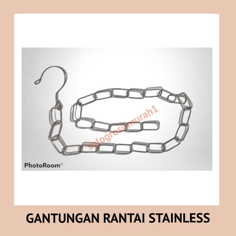GANTUNGAN BAJU STAINLESS STEEL / GANTUNGAN RANTAI BAJU/ GANTUNGAN RANTAI BAJU 120CM/ Gantungan Hange