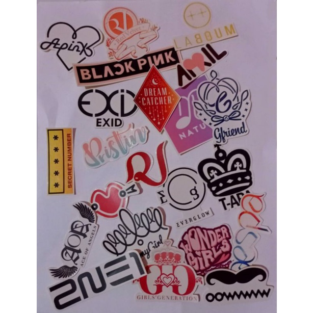 

Stiker Logo KPOP Girl Band 20pcs Kpop Logo Sticker Set