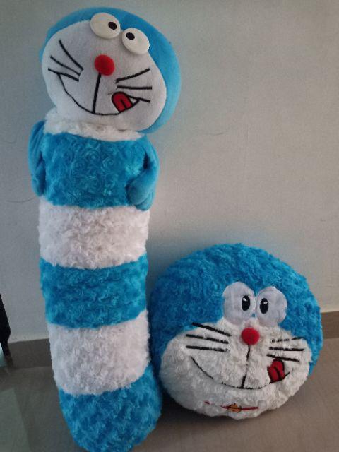 1 Set Bantal Guling Karakter Miki / Mini / Doraemon / Keropi / Hello Kitty / Wini The Pooh