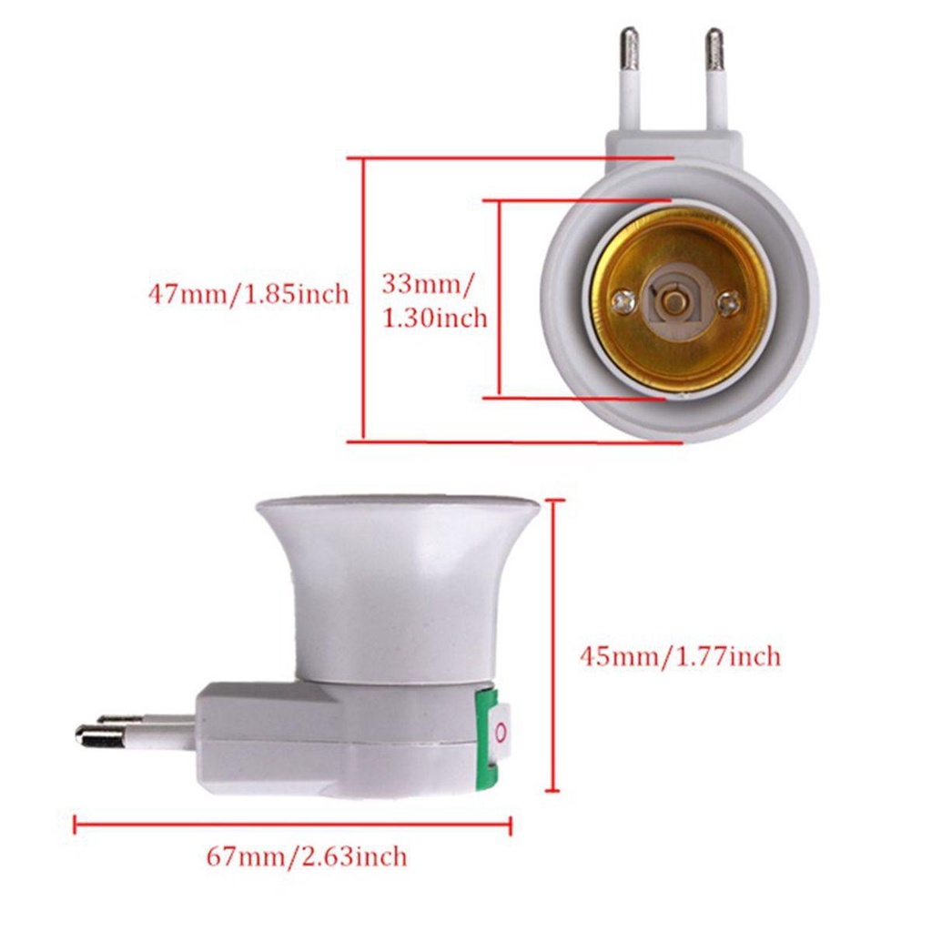 【 ELEGANT 】 Lamp Holder E27 Bohlam Lampu Dinding LED Light Socket Base Lampu Adaptor Soket