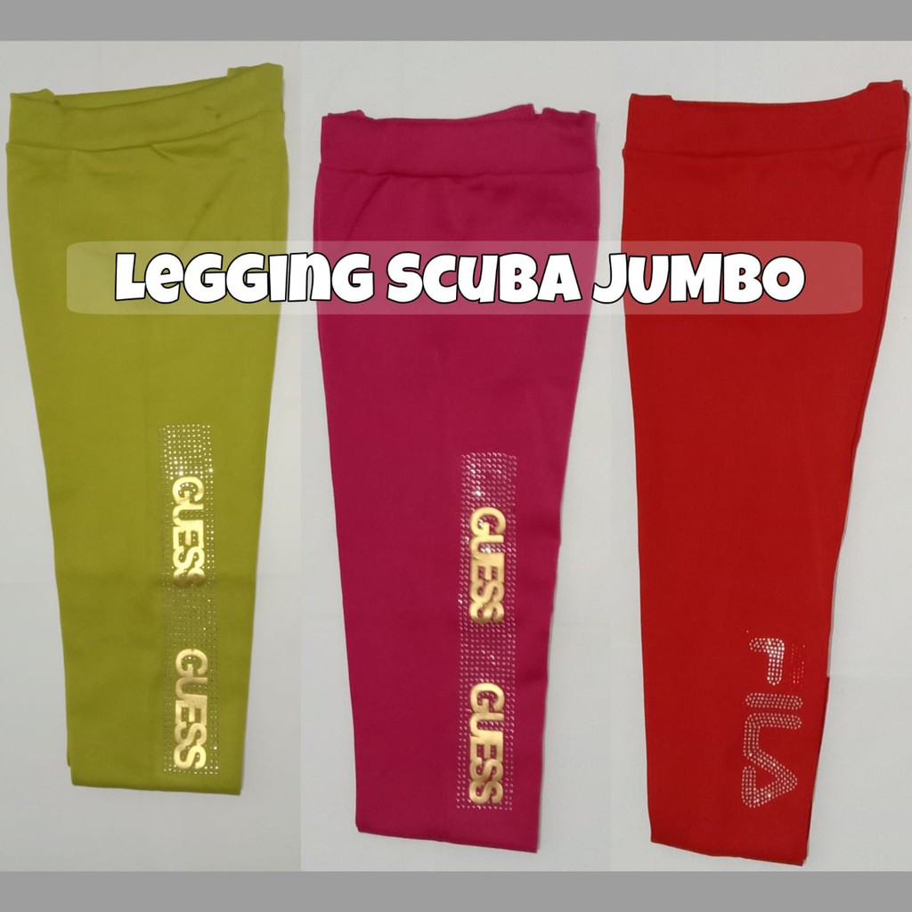 Celana Legging JUMBO bahan SCUBA MELAR