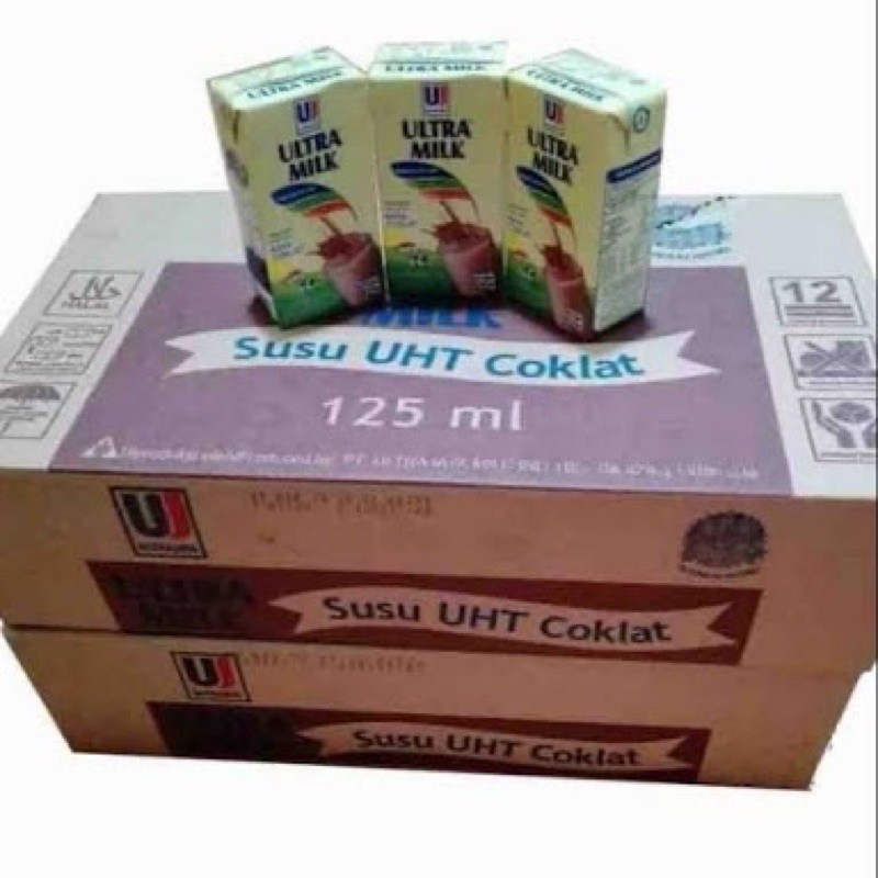 susu ultra 125 ml coklat 1 DUS isi 40 pcs