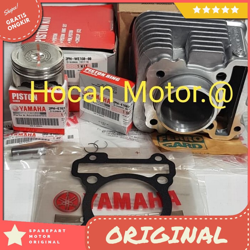 Blok Seher Piston Kit Paking Blok Cylinder Yamaha Mio M3 125 Yamaha Mio Z 125 Asli Original