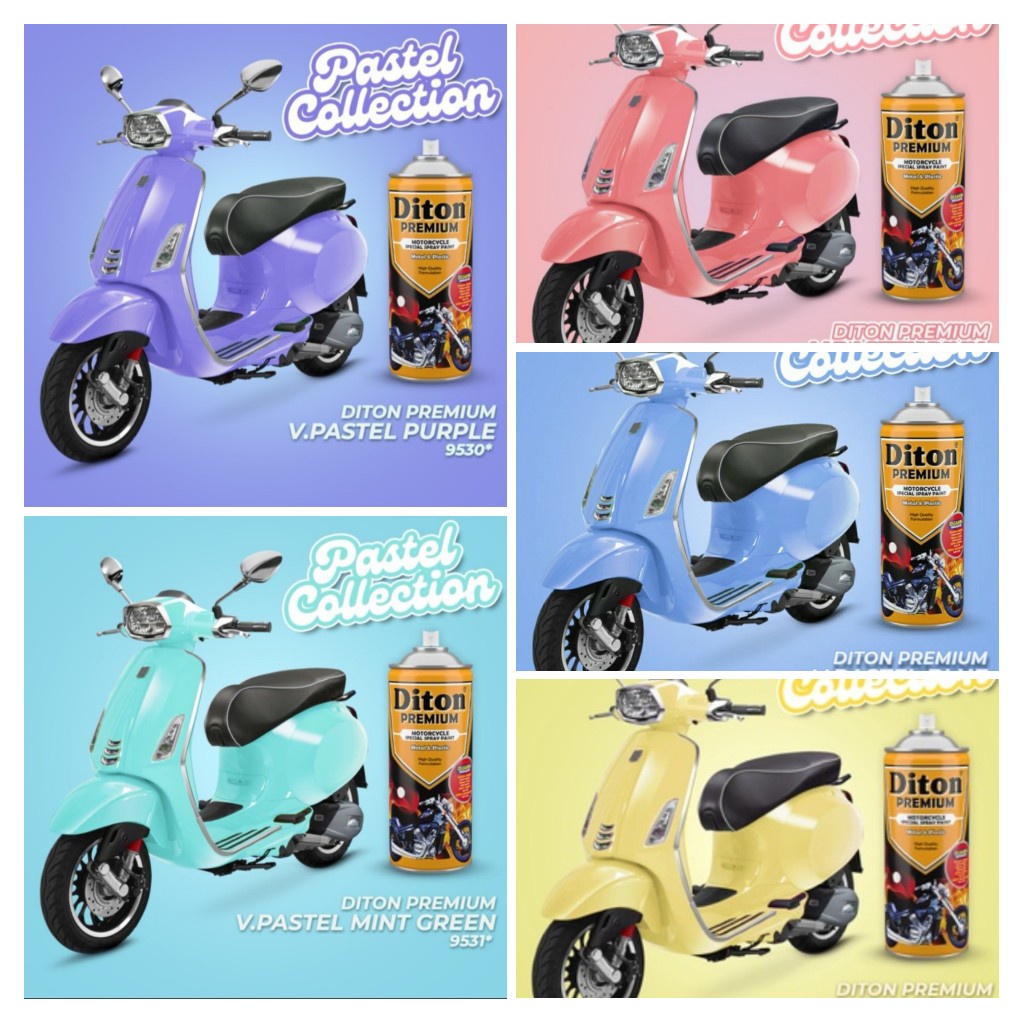 DITON Premium Pastel Collection Pilok Pilox Cat Semprot Warna Vespa / V 9530** Pastel Purple Pastel Ungu (400cc)