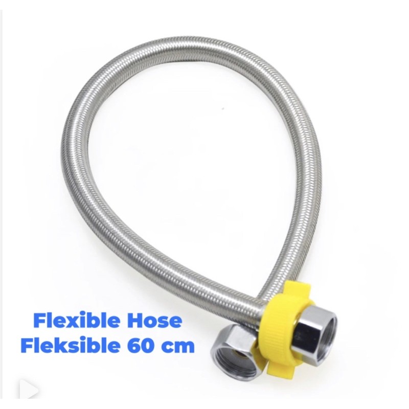 SPEC Selang Fleksible Flexible Hose Anyam 60 Cm Selang Air Closet Wastafel