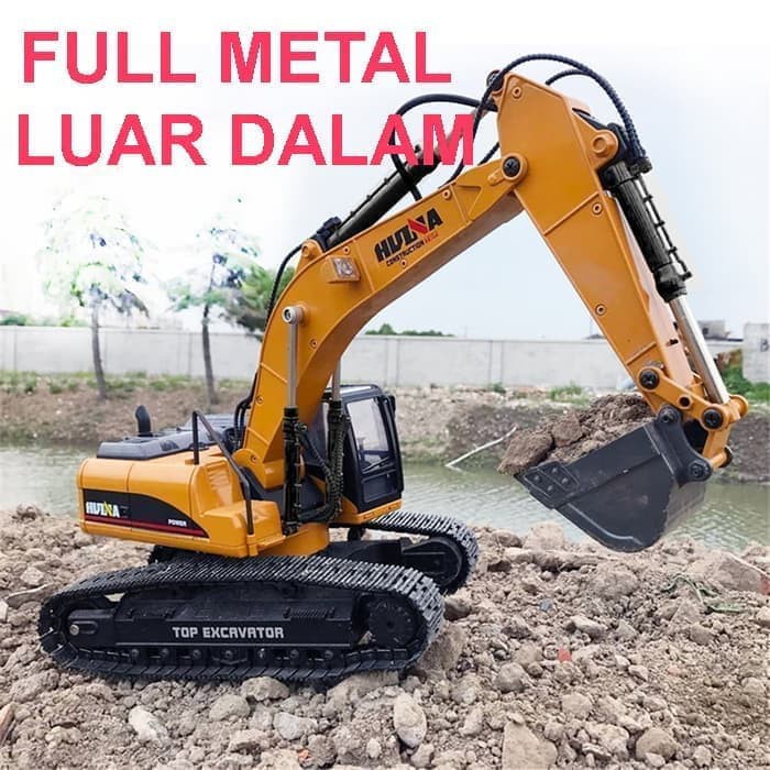 HUINA 1580 RC Excavator Big FULL Metal 1/14 23Ch ( 1580 ) CAT 580