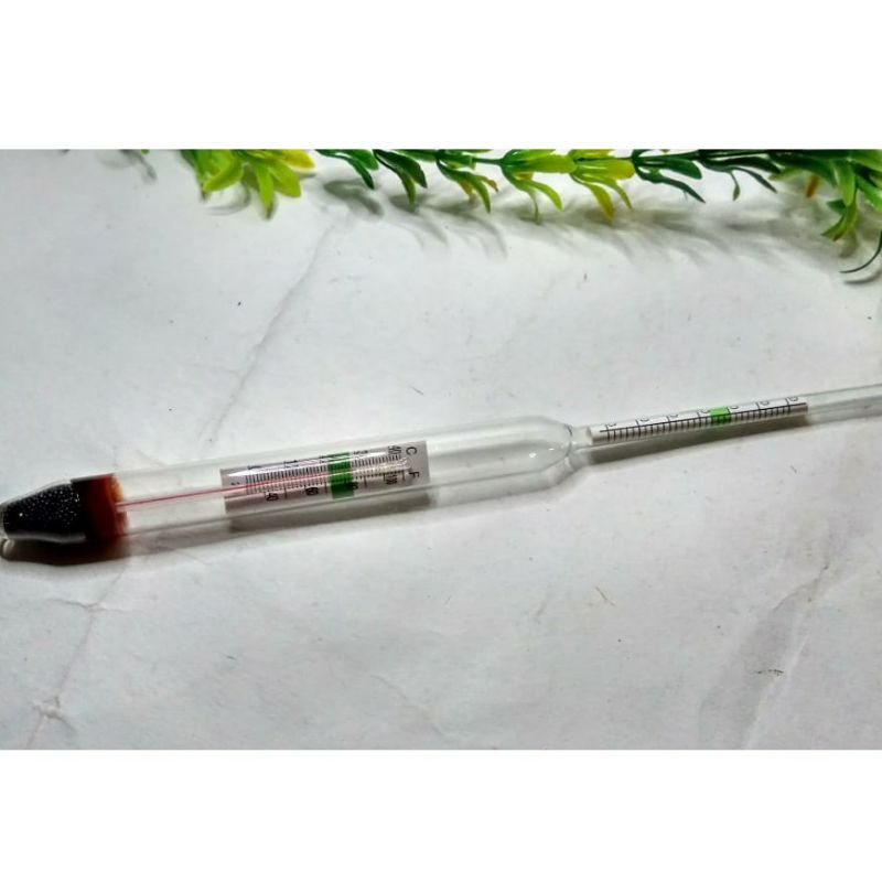 Aquarium Hydrometer Thermometer Pengukur Kadar Garam Air Laut Asin