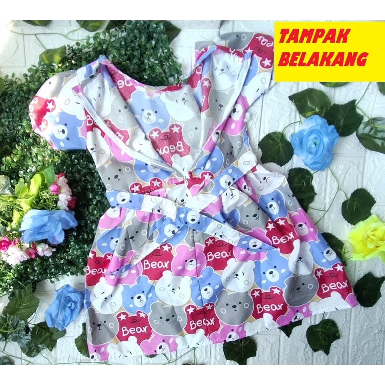 Dress Anak Printing Animasi | Dress motif Lucu bahan Katun lembut | size 1-14 | TERMASUK TAS / Dress Bayi Karakter Printing