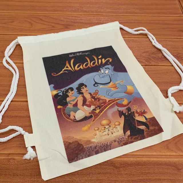 Tas Ransel Blacu Aladdin / Tas Ransel Anak 30x40 / Tas Anak Murah / Tas Kain Aladdin