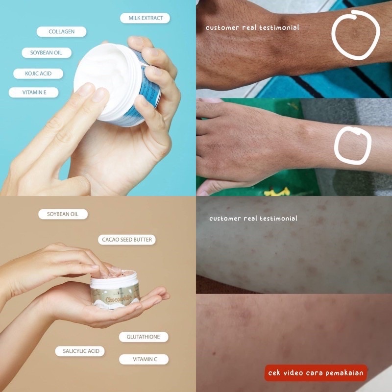 SCRUB WHITENING BEAUTETOX JASMINE WHITEMILKY CHOCOWHITE ORIGINAL Lulur Pemutih Pencerah Badan Wajah