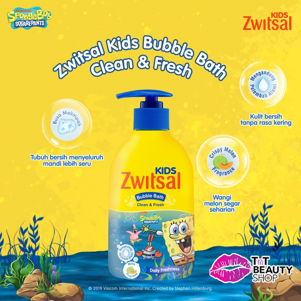 Jual Zwitsal Kids Bubble Bath Blue Clean & Fresh 280 ml Sabun Mandi