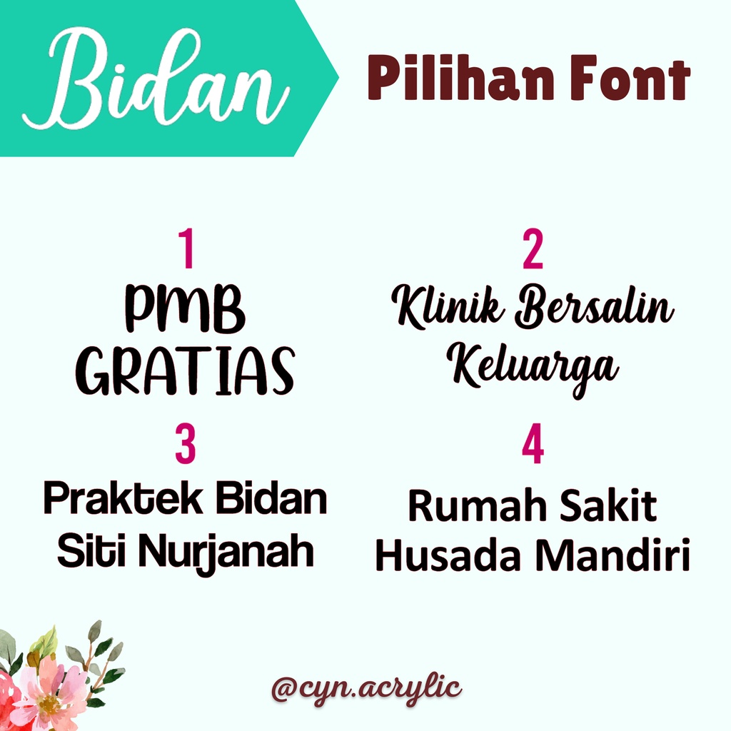 BIDAN Hospital Board Akrilik Acrylic Announcement Biodata Baby Bayi Newborn Kado Mewah Bagus