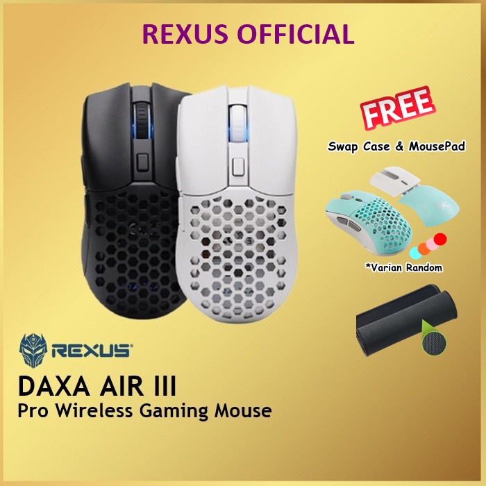 Rexus Daxa Air III Pro Wireless Gaming Mouse Air 3 Ultra Lightweight