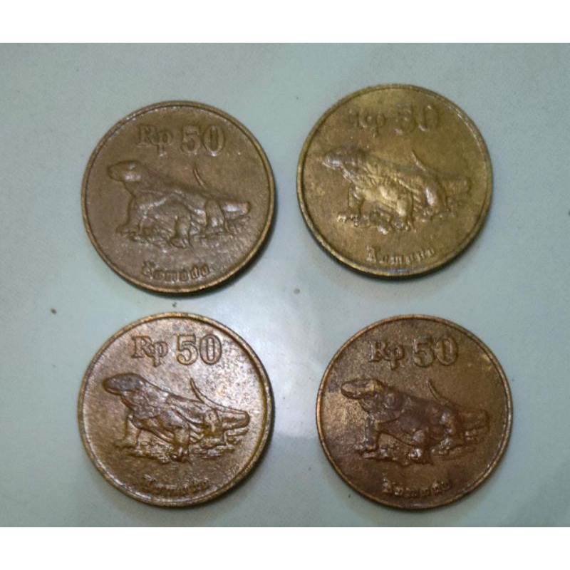 koin lama koin indonesia 50 rupiah gambar komodo mahar pernikahan