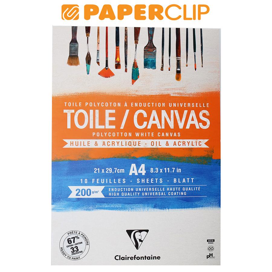 

CANVAS PAD CLAIREFONTAINE READY TO PAINT A4 975207C POLYCOTTON
