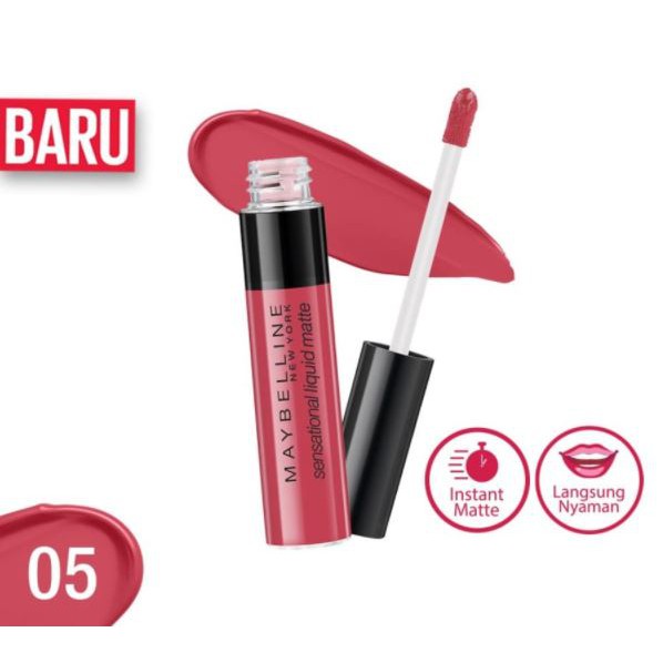 Maybelline Sensational Liquid Matte Lipstick / Maybelline Lipstick Matte-05 Keep It Mell