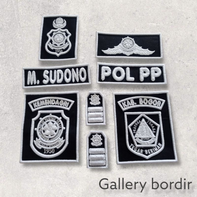 Jual Logo Bordir Pol Pp Timbul Hitam Putih Shopee Indonesia