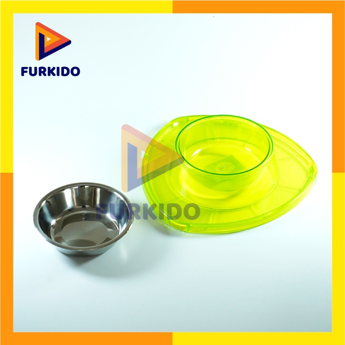 Richu Triangle Pet Bowl / Mangkok Anjing Kucing Anti Pecah Tumpah (S)