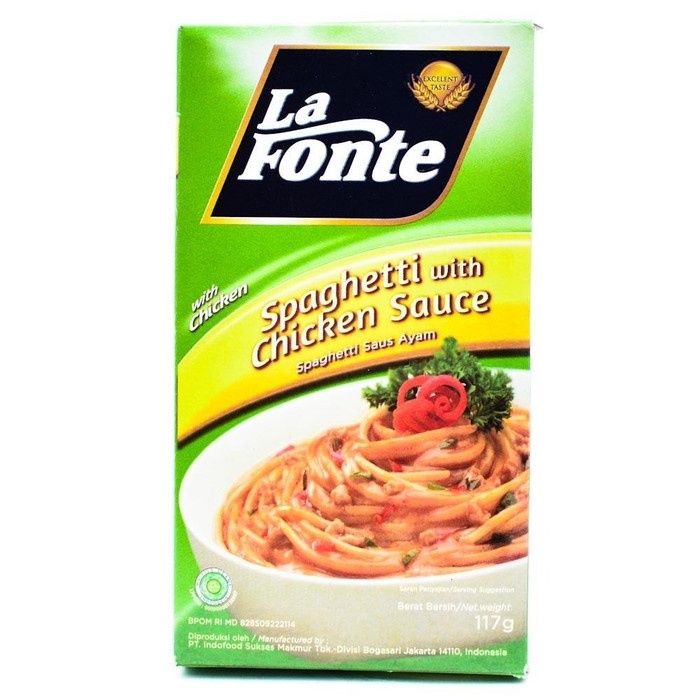 Promo Harga La Fonte Spaghetti Instant Chicken Sauce 117 gr - Shopee