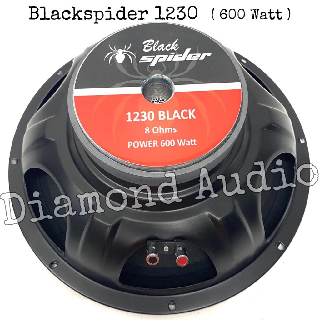 Speaker Blackspider 1230 Black Karakter Bass Original Black Spider 12 Inch 600 Watt Full Range ( BIS
