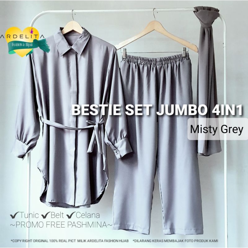 &lt;&lt;BISA JUMBO&gt;&gt;ORI BESTIE SET PREMIUM/SETCEL BUMIL BUSUI FRIENDLY/SET OOTD HIJAB PAKET HEMAT LENGKAP