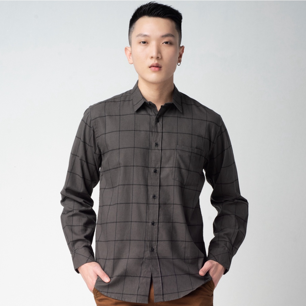 Benhill Kemeja Pria  Flanel Panjang Kotak Hijau 27049-11633 / RAMAYANA CIBITUNG