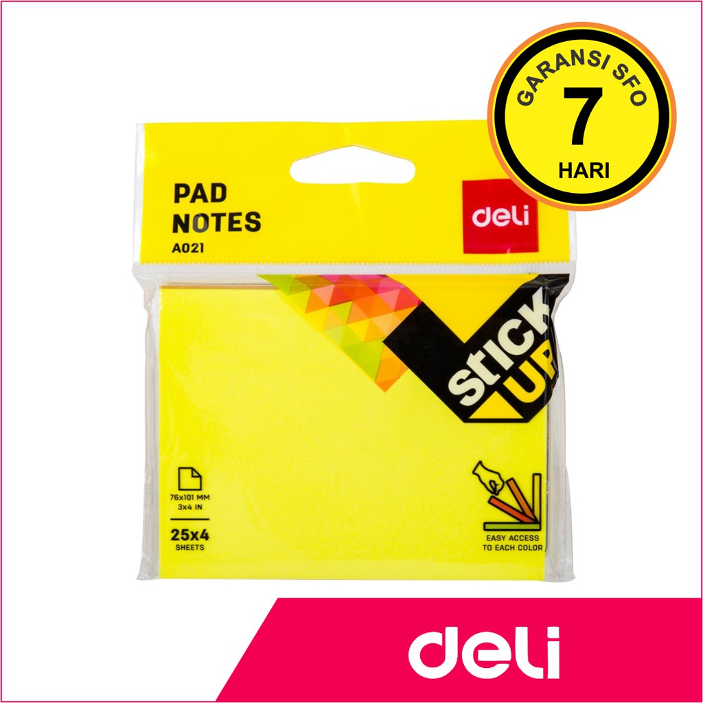

Sticky Notes Deli 76mm x 101mm (A021-raindbow)