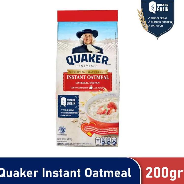 

Mantap!! Quaker Instant Oatmeal 200 Gr Merah