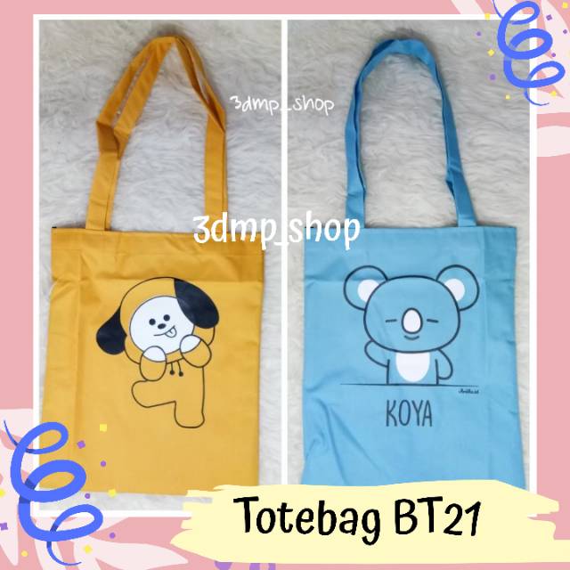 Totebag BT21 BTS CHIMMY VAN COOKY TATA SHOOKY KOYA MANG KPOP