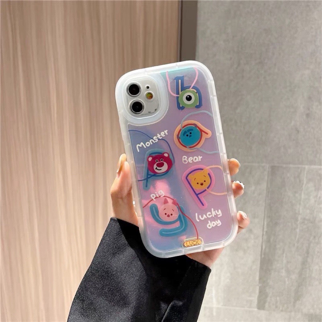 Soft Case Hp Gambar Beruang Untuk iphone 12 / 13 / 11promax / X / Xs Max / Xr