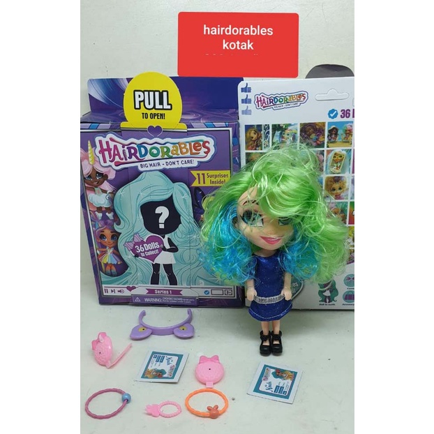 LOL Boneka Hairdorables Hijau Rambut Asli