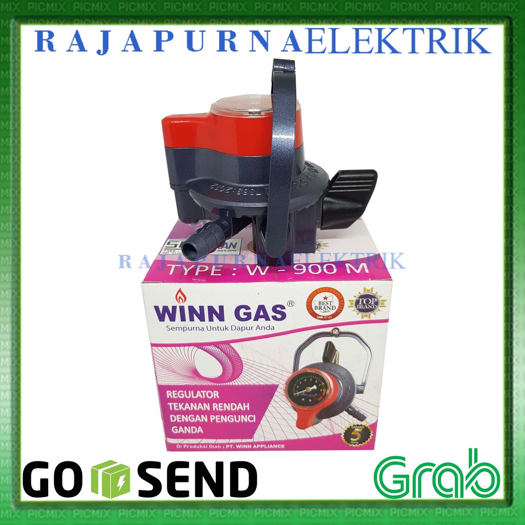 REGULATOR WINN GAS W 900 M METER - DOUBLE LOCK - PENGAMAN GANDA SNI