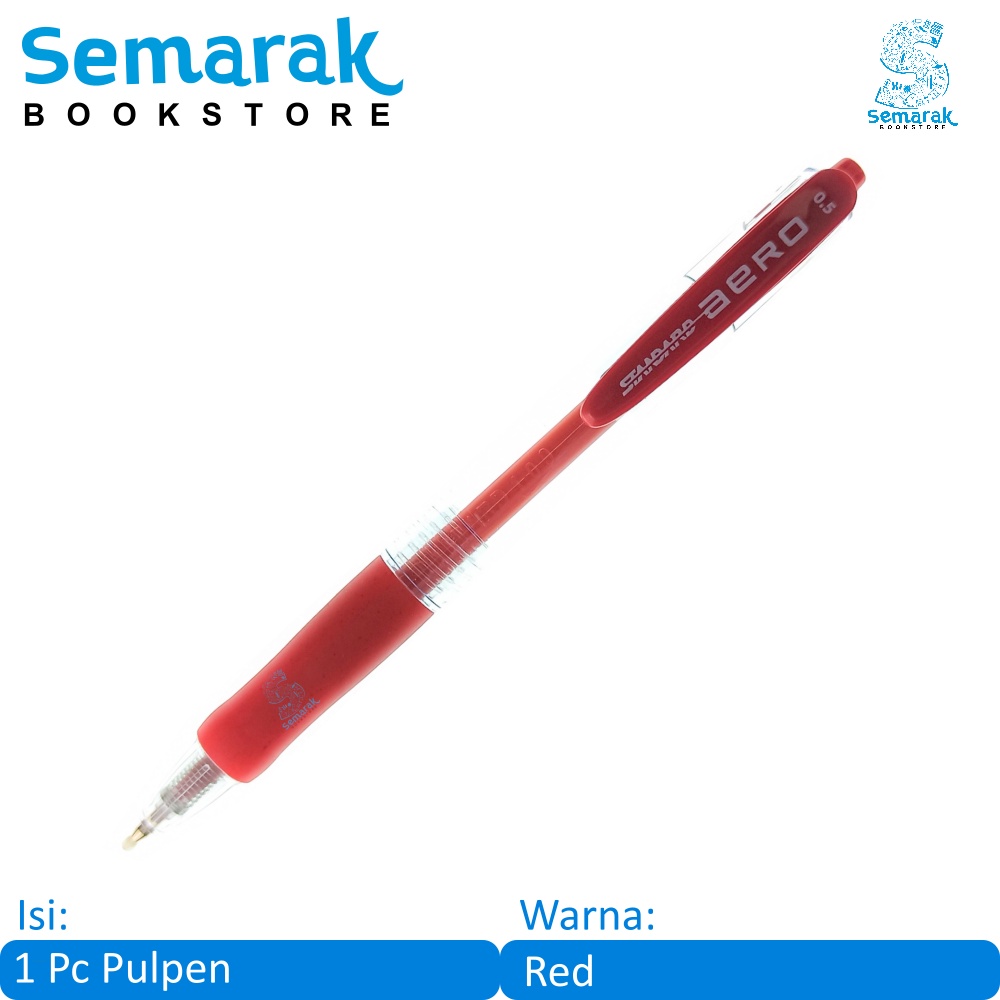 

Pulpen Lancip H20 Gel Berwarna Standard Aero 0.5 - Red [1 Pulpen]