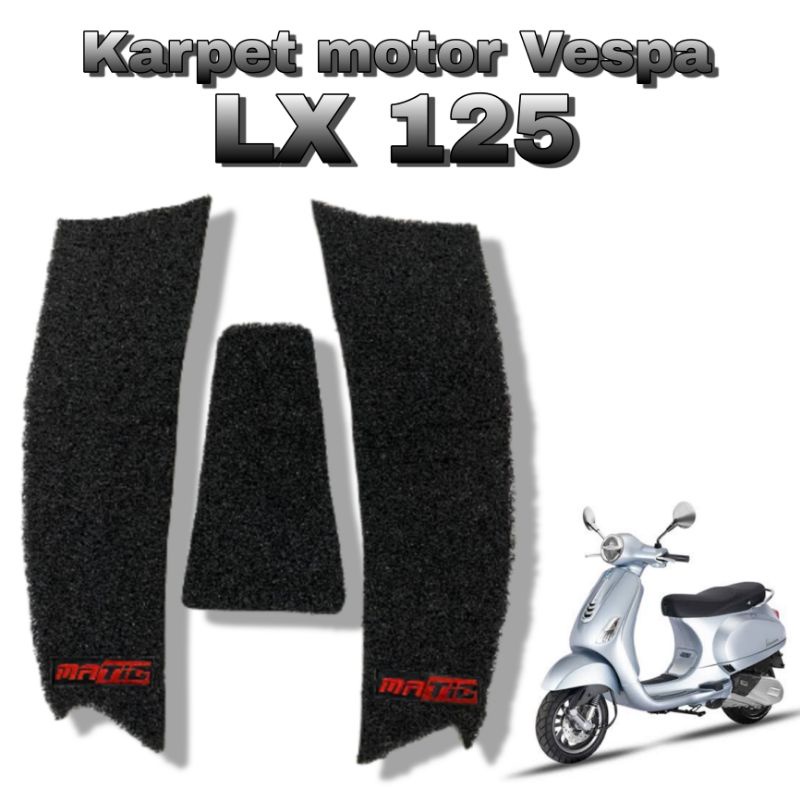 karpet motor/karpet vespa lx 125/pijakan kaki vespa lx 125/alas kaki vespa lx 125 bahan karpet mie p