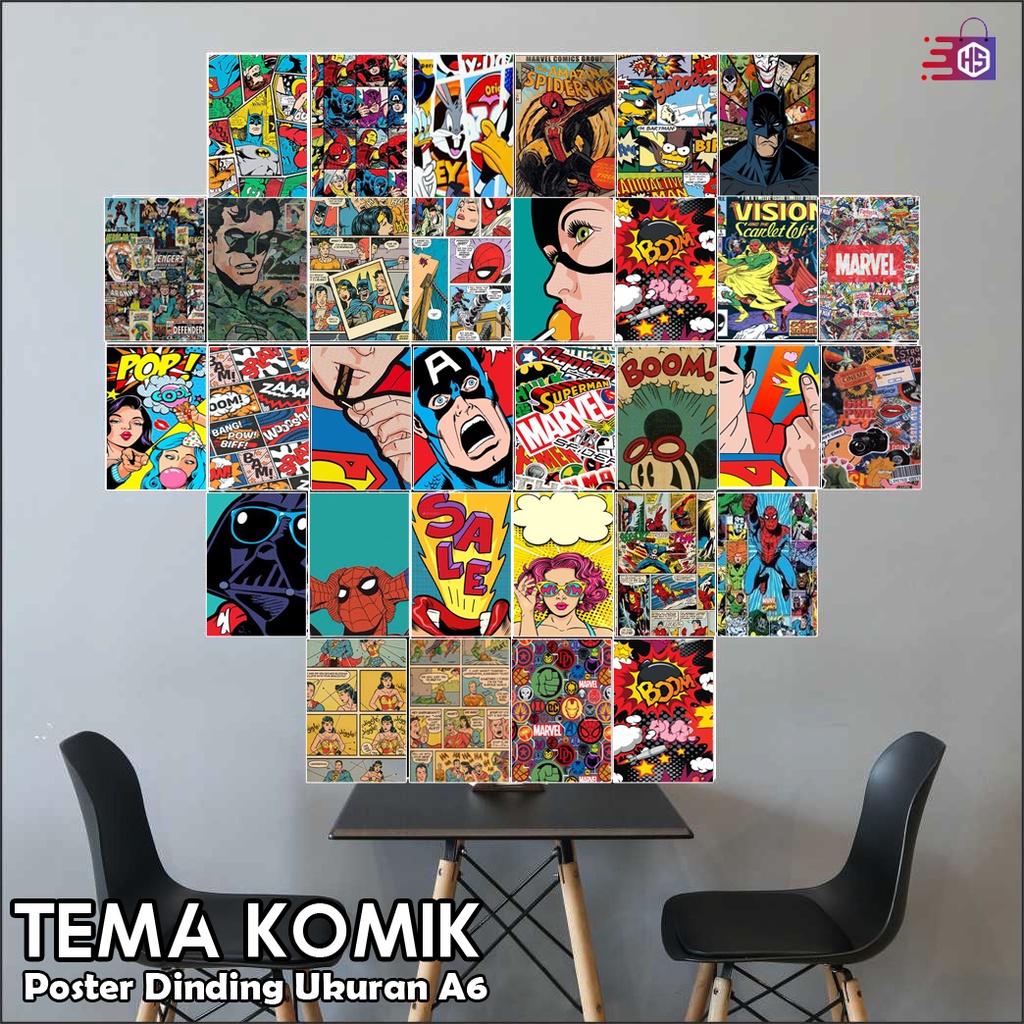 Poster Dinding Tema Komik | Poster Dinding Komik | Poster Komik | Foto Komik | Hiasan Dinding | Hias