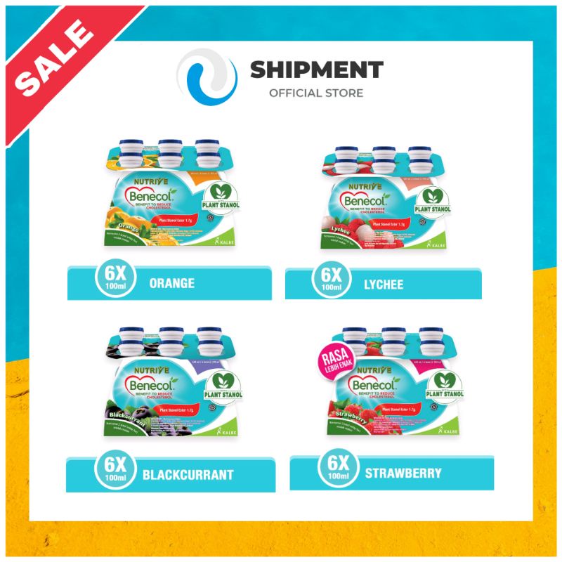 

SHIPMENT - NUTRIVE BENECOL BLACKCURRANT LYCHEE STRAWBERRY ORANGE FIBERSHOT SMOOTHIES KALBE