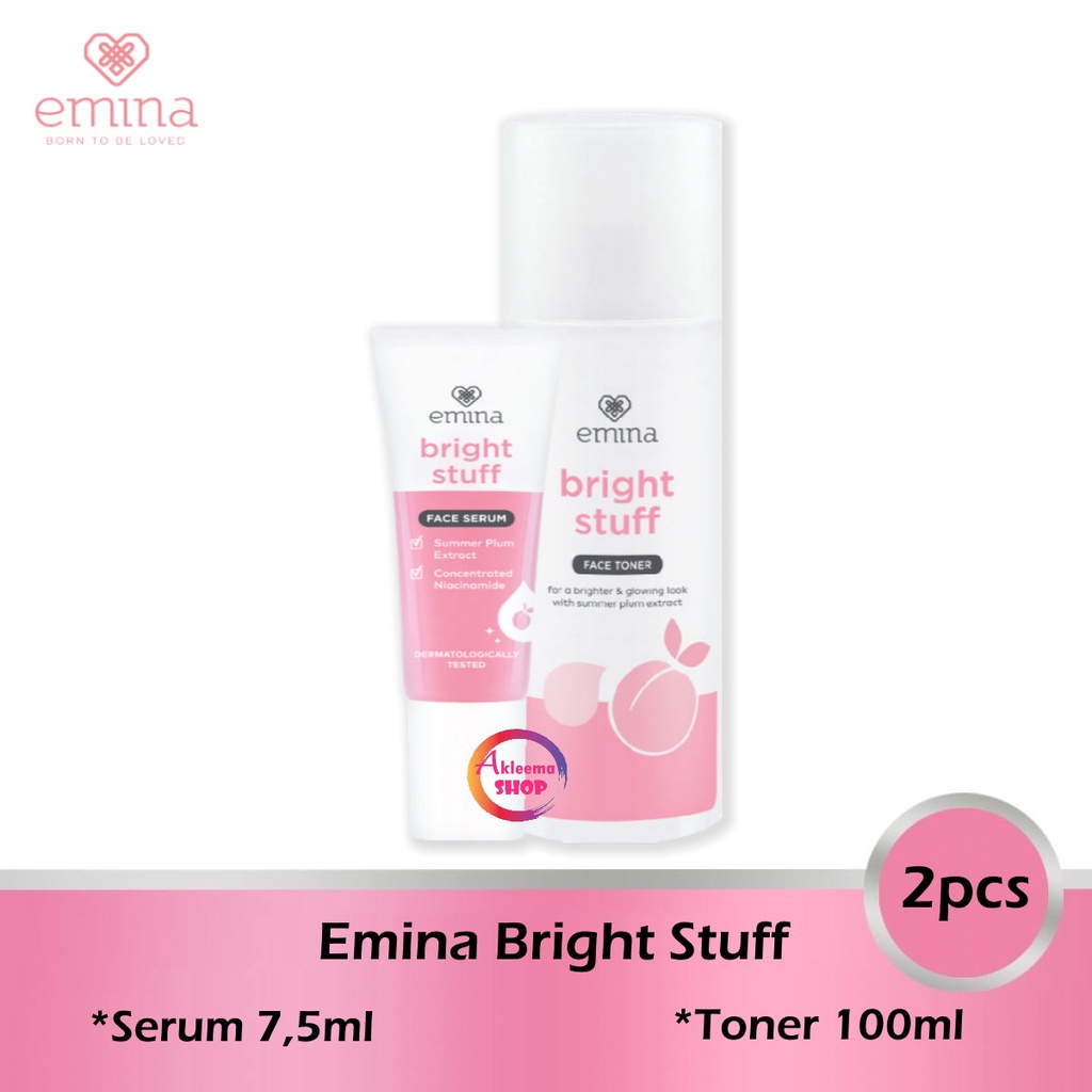 Paket Ekonomis Emina Bright Stuff 2pcs (Serum 7,5ml+Toner 100ml)