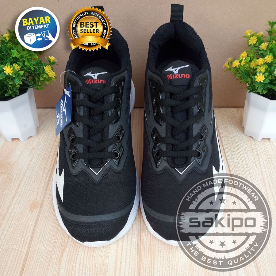 PROMO 7.7 !! SEPATU OLAHRAGA JOGGING HITAM SOL PUTIH RINGAN DIPAKAI TERBARU / SEPATU SEKOLAH HITAM BERTALI / SEPATU SNEAKERS HANGOUT KERJA SENAM OLAHRAGA AEROBIK / SAKIPO